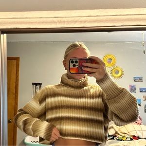 Striped Turtleneck Sweater